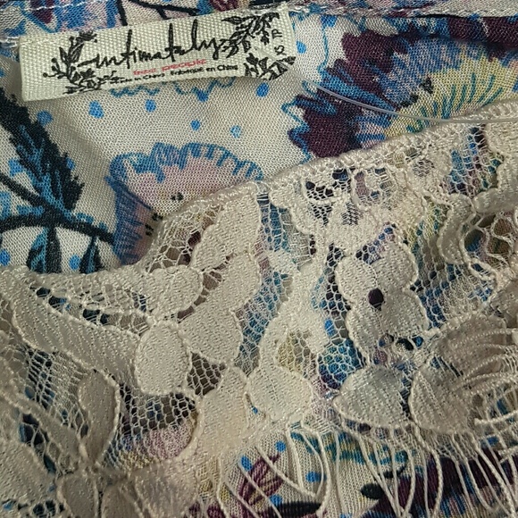 Free People Woven Lace Trim Floral Print Cami - Picture 7 of 7